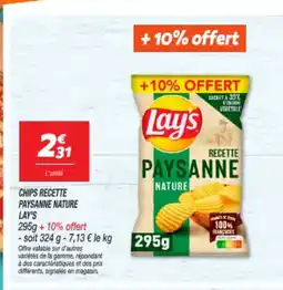 Netto LAY'S Chips recette paysanne nature offre