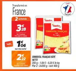 Netto NETTO Emmental français rapé offre