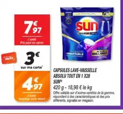 Netto SUN Capsules lave-vaisselle absolu tout en 1 offre