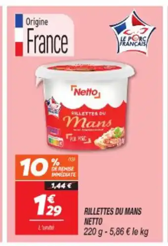 Netto NETTO Rillettes du mans offre