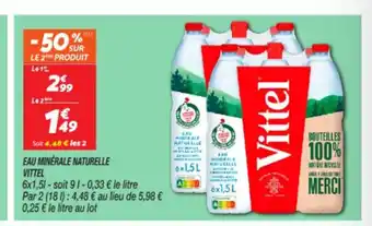 Netto VITTEL Eau minérale naturelle offre