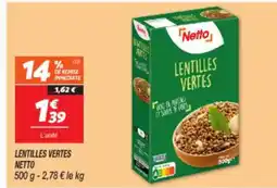 Netto NETTO Lentilles vertes offre