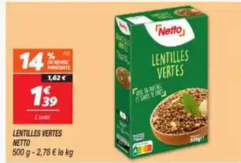 Netto NETTO Lentilles vertes offre