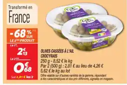 Netto CROC FRAIS Olives cassées à l'ail offre