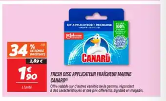 Netto CANARD Fresh disc applicateur fraîcheur marine offre