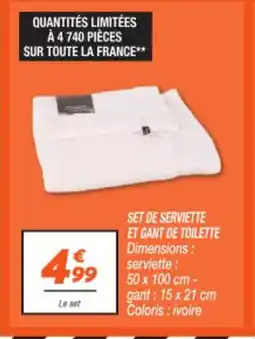 Netto Set de serviette et gant de toilette offre