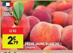 Supeco Pêche jaune/blanche offre