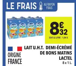 Supeco LACTEL Lait u.h.t. demi-écrémé de bons matins offre