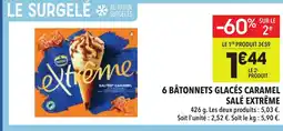 Supeco EXTRÊME 6 Bâtonnets glacés caramel salé offre