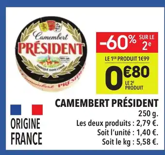 Supeco PRÉSIDENT Camembert offre