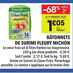 Supeco FLEURY MICHON Bâtonnets de surimi offre