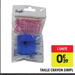 Supeco Taille crayon simpl offre