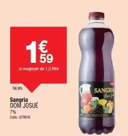 Promocash DOM JOSUÉ Sangria offre