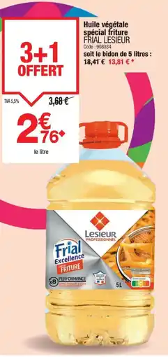 Promocash FRIAL LESIEUR Huile végétale spécial friture offre