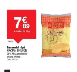 Promocash PAYSAN BRETON Emmental râpé offre