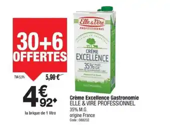 Promocash ELLE & VIRE PROFESSIONNEL Crème Excellence Gastronomie offre