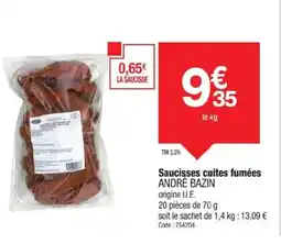 Promocash ANDRÉ BAZIN Saucisses cuites fumées offre
