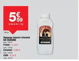 Promocash EN CUISINE Nappage dessert chocolat offre