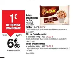 Promocash NESTLÉ Éclats croustillants de lion offre