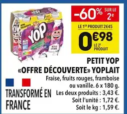 Supeco Yoplait Petit Yop Offre Découverte offre