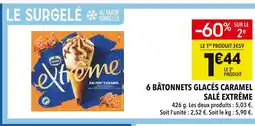 Supeco Nestlé 6 Bâtonnets glacés caramel salé Extrême offre