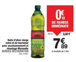 Promocash BORGES RESTAURATION Huile d'olive vierge extra et de tournesol pour assaisonnement et rissolage Meravella offre