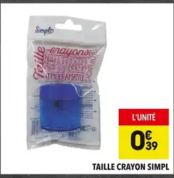 Supeco Simpl Taille-crayons offre