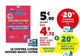 Super U Oxford 10 couvre-livres Magic Cover offre