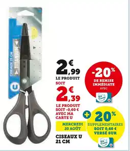 Super U U Ciseaux 21 cm offre