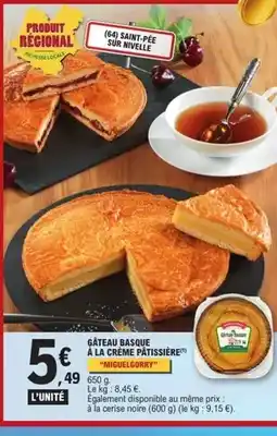 E.Leclerc Gâteau basque à la creme patissière offre