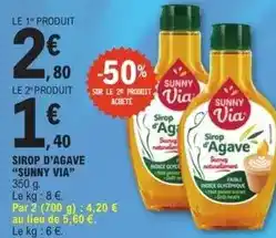 E.Leclerc Sunny - sirop d'agave offre