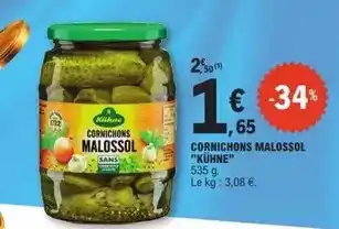 E.Leclerc Kühne - cornichons malossol offre