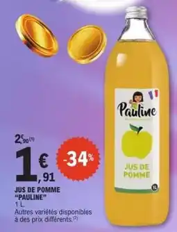 E.Leclerc Pauline - jus de pomme offre