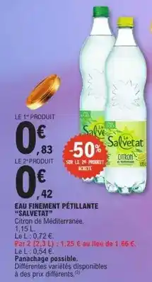 E.Leclerc La salvetat - eau finement pétillante offre
