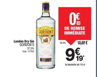 Promocash GORDON'S London Dry Gin offre