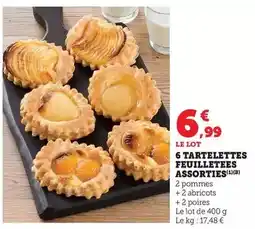 Bi1 6 tartelettes feuilletees assorties offre