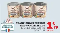Bi1 Champignons de paris pieds & morceaux u offre