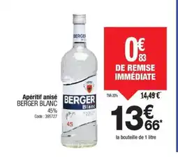 Promocash BERGER BLANC Apéritif anisé offre