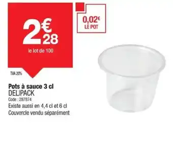 Promocash Pots à sauce offre