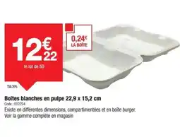 Promocash Boîtes blanches en pulpe offre