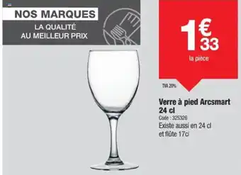 Promocash Verre à pied Arcsmart offre