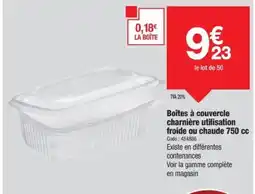 Promocash Boîtes à couvercle charnière utilisation froide ou chaude offre