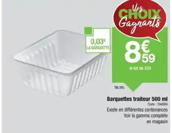 Promocash Barquettes traiteur offre