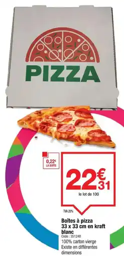 Promocash Boîtes à pizza offre