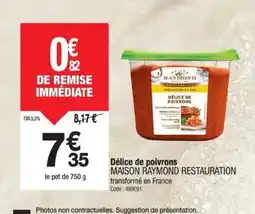 Promocash MAISON RAYMOND RESTAURATION Délice de poivrons offre