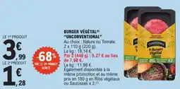 E.Leclerc Burger végétal unconventional offre