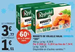 E.Leclerc Nuggets de volaille halal surgelés sbv offre