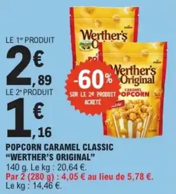 E.Leclerc Popcorn caramel classic werther's original offre
