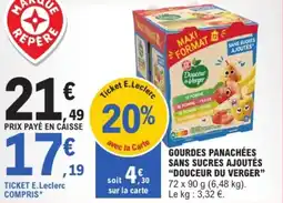 E.Leclerc Gourdes panachées sans sucres ajoutés douceur du verger offre