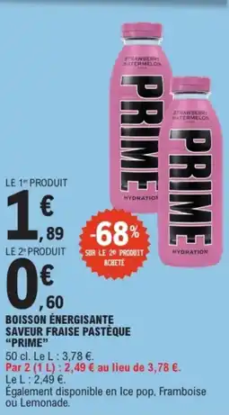 E.Leclerc Boisson énergisante saveur fraise pastèque prime offre